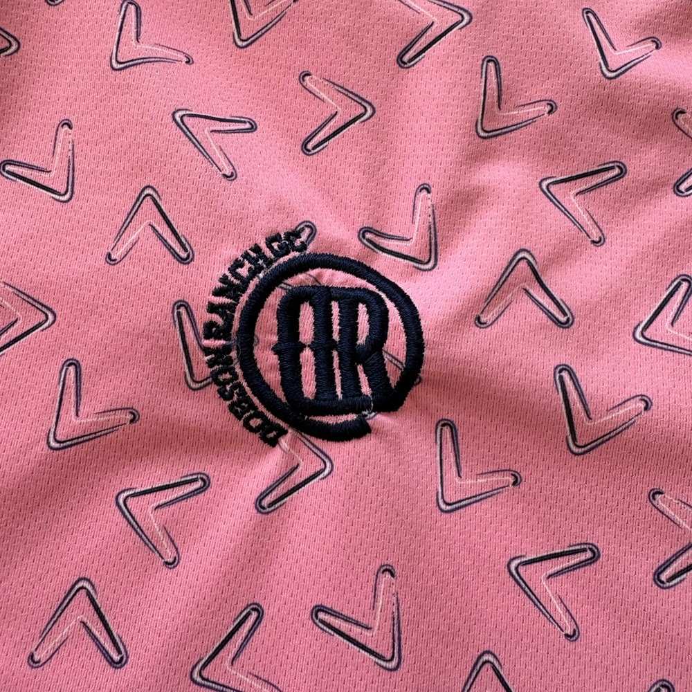 Callaway Pink Patterned Golf Polo Dobson Ranch Golf Course Large - Picture 2 of 4